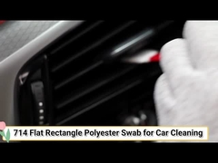 714 Lint libre cuadrado plano Dacron bastón de limpieza de limpieza de automóviles Poliéster Swab para el cuarto limpio