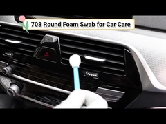 708 Esfregón de espuma de mango largo Esfregón de punta de espuma redonda para limpieza de precisión