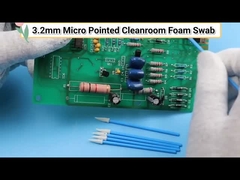 Swabs industriales de algodón de punta puntiaguda para semiconductores