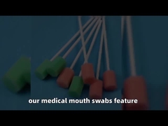 Esponja hexagonal de punta de un solo uso de toallas estériles OEM para limpieza oral