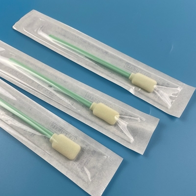 La extremidad estéril médica de la espuma de la cabeza redonda del rectángulo limpia el paquete individual