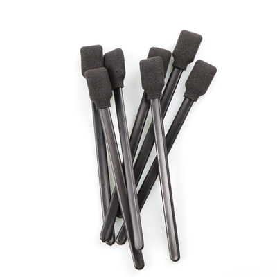 Palillo de la esponja del cuadrado de Cleaning Swab With de la impresora de la extremidad de la espuma del negro del recinto limpio
