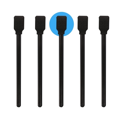 Palillo de la esponja del cuadrado de Cleaning Swab With de la impresora de la extremidad de la espuma del negro del recinto limpio