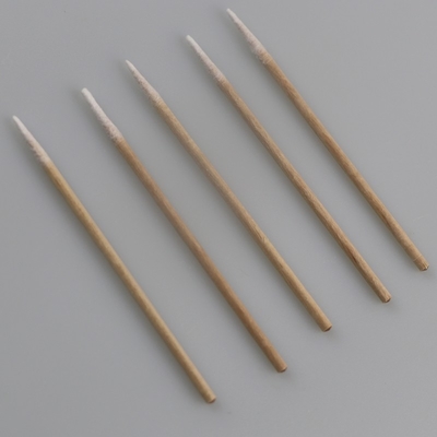 Hisopo de algodón acentuado del palillo de madera biodegradable mini para el uso industrial