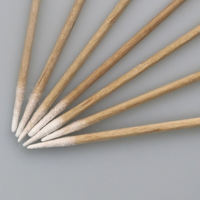 Hisopo de algodón acentuado del palillo de madera biodegradable mini para el uso industrial