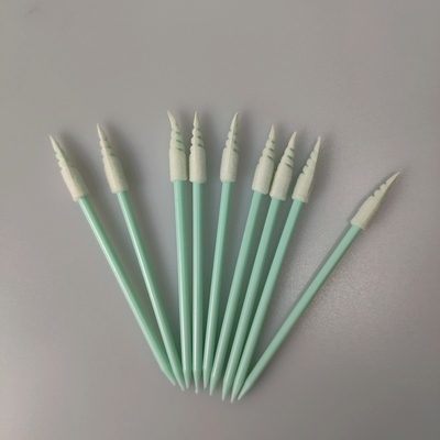 Mini hisopo de punta de espuma de esponja puntiaguda en espiral sin pelusa para limpieza de relojes
