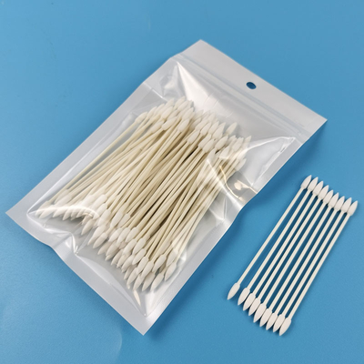 el doble de papel amistoso del palillo de 3m m Eco señaló la esponja de algodón cosmética de los Qtips para la eliminación del maquillaje