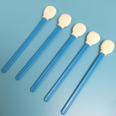 Envases de limpieza industriales libres de mofeta Esfregón de espuma de esponja redonda de palo azul para el cuarto limpio