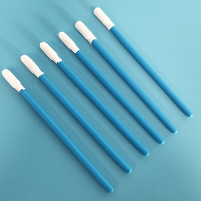 TX743 Limpieza de fábrica libre de lingotes Micro redondo Dacron Poliéster Swab para el cuarto limpio