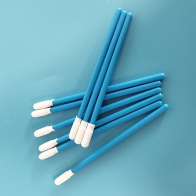 TX743 Limpieza de fábrica libre de lingotes Micro redondo Dacron Poliéster Swab para el cuarto limpio