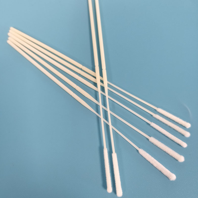 ABS Stick Flocked Nylon Nasal Swab Colección de muestras Swab con punto de ruptura Envuelto individualmente