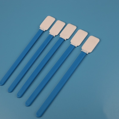 714 Lint Free Green Handle Flat Rectangle Microfiber Swab Supplier para la limpieza de las lentes