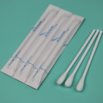 Manija de plástico pre-húmeda Qtips aplicador de algodón médico con alcohol