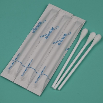 Manija de plástico pre-húmeda Qtips aplicador de algodón médico con alcohol