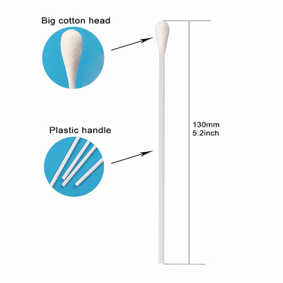 Envases desechables de algodón estériles de 130 mm EO esterilizados para la recolección de muestras