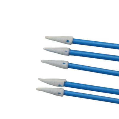 Cabeza de esponja afilada puntiaguda de 76 mm Esfregón de espuma mango azul para limpieza de precisión