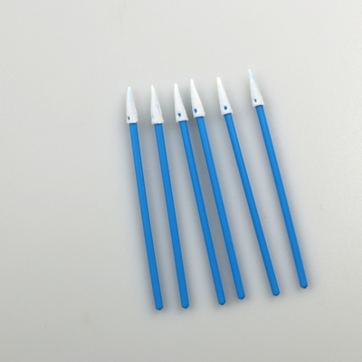 Cabeza de esponja afilada puntiaguda de 76 mm Esfregón de espuma mango azul para limpieza de precisión