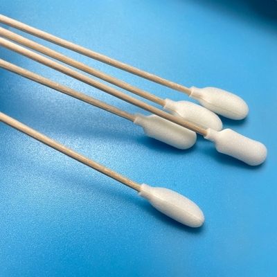 Espuma de punta estéril de muestreo desechable EO esterilizado con bastón de madera