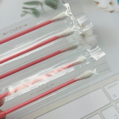 Swabs de algodón de salón profesional envueltos individualmente con puntas redondas / puntiagudas para el uso de extensiones de lápiz en el spa