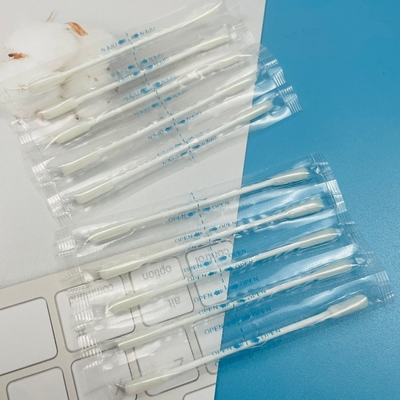 Swabs de algodón de salón profesional envueltos individualmente con puntas redondas / puntiagudas para el uso de extensiones de lápiz en el spa