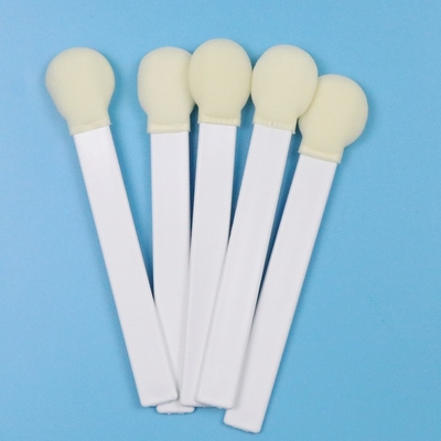 145 mm Bastón blanco de PP 30 mm Gran cabeza redonda Bastón de esponja aplicador de exfoliante de espuma médica