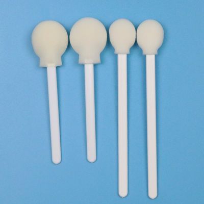 106 mm Disposable blanco de PP Stick Lollipop Esponja Stick Médico de espuma redonda Swab aplicador para la piel antiséptico
