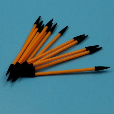 TX750 Lint Free Orange Handle Mini Punzante Esponja Pedazo de Espuma de Sala Limpia Pequeño de doble extremo para una limpieza detallada