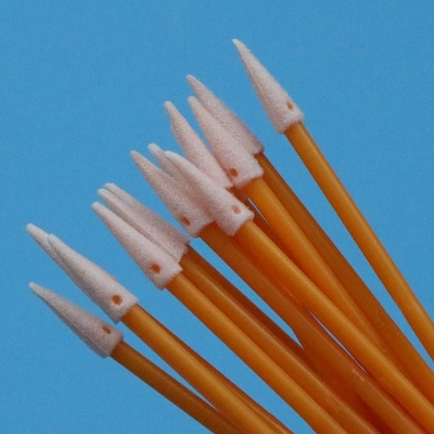 TX750 Mini Swab de esponja de doble extremo comprimido de sala limpia pequeña detallado de espuma con palo de naranja