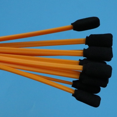5" Swab de esponja negra libre de mofeta Barril naranja Rectangular de cuarto limpio Swab de espuma para limpieza de impresora