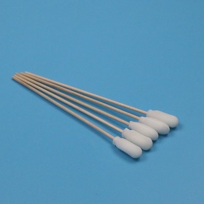 Aplicador de tampón de espuma médica de 15 cm de madera desechable con bastoncillo de algodón dentro