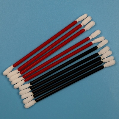 Manilla negra libre de mofeta Swab de limpieza de dos extremos de limpieza de automóviles Polyester Swab Stick