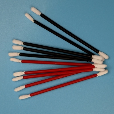 Manilla negra libre de mofeta Swab de limpieza de dos extremos de limpieza de automóviles Polyester Swab Stick