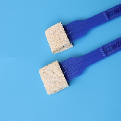 Recolección de muestras de esponjas rectangulares de celulosa de alta absorción Swab aplicador de esponjas montado en una vara