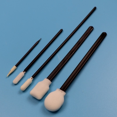 Esponja portátil sin lingotes Swab detallado de limpieza de precisión Cuidado de la limpieza Cuidado de la espuma Swab con mango negro