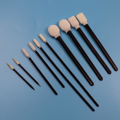 Esponja portátil sin lingotes Swab detallado de limpieza de precisión Cuidado de la limpieza Cuidado de la espuma Swab con mango negro
