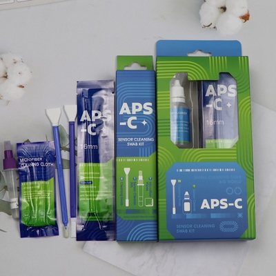 Kit de limpieza de cámara 3 en 1 portátil con sensor de microfibra de doble extremo Swab con solución