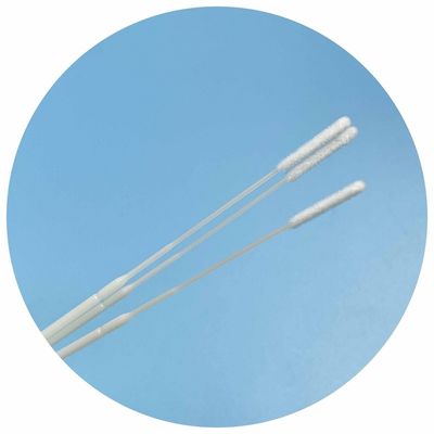 Hisopo de Muestra de Gas EO Estéril con Punta de Nylon Flocado - 150 mm de Largo, Diseño con Punto de Ruptura, Certificado CE para Pruebas Médicas/Farmacéuticas