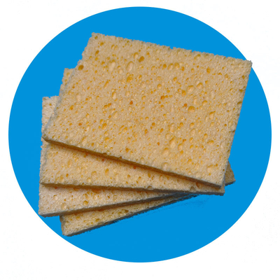6*8*0,5cm Cubierta de esponja de celulosa rectangular de alta absorción Cubierta de muestreo de superficie ambiental para alimentos