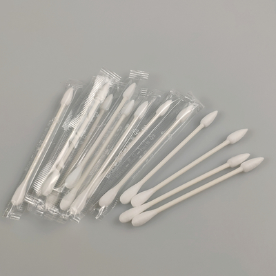 Swabs de algodón de salón profesional envueltos individualmente con puntas redondas / puntiagudas para el uso de extensiones de lápiz en el spa
