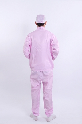 Top y Pantalones Separados con Cuello con Muescas Anti-Estáticos Aprobados para Salas Blancas para Entornos Controlados en Blanco / Azul / Rosa / Negro