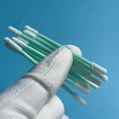 72 mm Swab de espuma de doble extremo - 3.8x3.4 mm Punta pequeña - para almohadillas de soldadura de PCB, pines de conectores y residuos de chips - 100 pcs