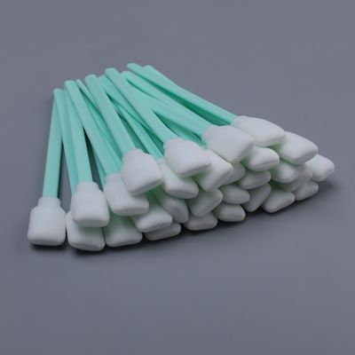 TX707 estilo de cabeza de la impresora limpieza del hisopo libre de mofeta punta de espuma de alta densidad PP mango de cuarto limpio esponja hisopo 128mm 50pcs paquete