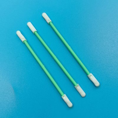 TX758 Swab de poliéster ESD de doble extremo libre de lingotes Precisión de sala limpia Swab detallado para eliminar el polvo