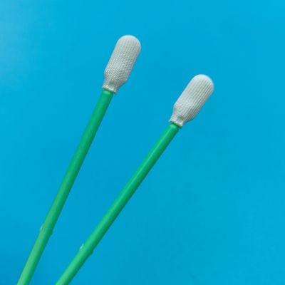 Hisopo de cabeza de paleta sin pelusa ESD para sala limpia, hisopo óptico de limpieza de poliéster con doble cabezal