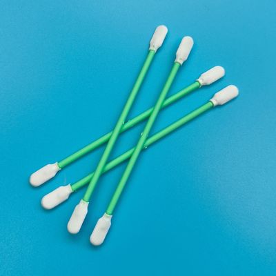 Hisopo de cabeza de paleta sin pelusa ESD para sala limpia, hisopo óptico de limpieza de poliéster con doble cabezal