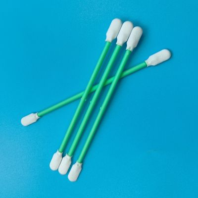 Hisopo de cabeza de paleta sin pelusa ESD para sala limpia, hisopo óptico de limpieza de poliéster con doble cabezal