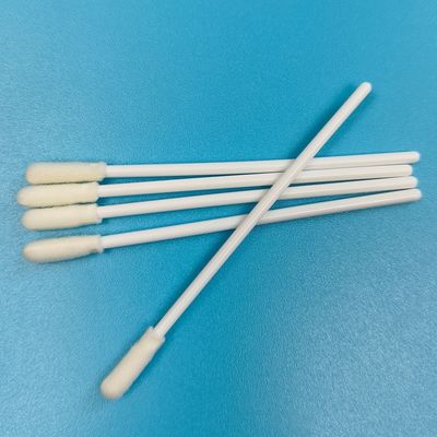 Hisopo de muestreo de superficie con punta de espuma redonda de 8 cm y varilla de PP, hisopo para la recolección de muestras para control ambiental, hisopo para alimentos