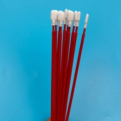 761 Lint Free Red Handle Swab de microfibra para limpieza de automóviles Swab detallado de cuarto limpio Swab de poliéster para limpieza de semiconductores