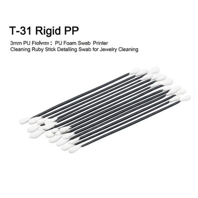 T-31 Rigid PP Stick 3mm Impresora de esfregón de espuma de PU Limpieza Esfregón de rubí detallado para la limpieza de joyas