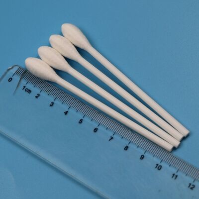 100 mm de PP rígido Bastón Gran Cabeza redonda de algodón botones médicos Qtips de algodón Swab aplicador para laboratorio